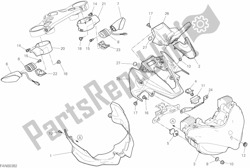 Tutte le parti per il Faro del Ducati Streetfighter V4 1103 2020